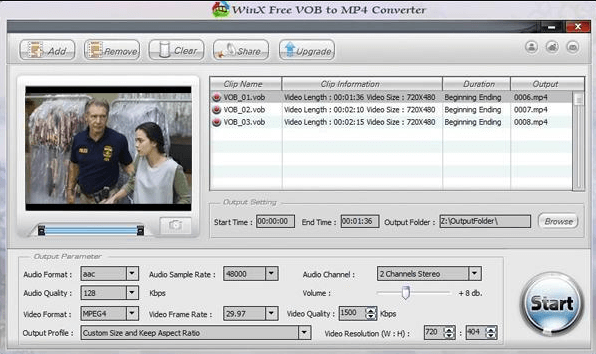 come convertire vob in mp4 con winx free vob to mp4 converter