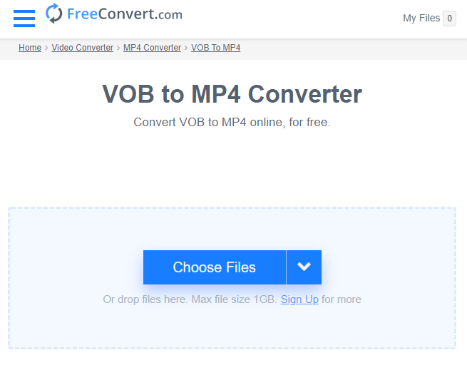 come convertire vob in mp4 online freeconvert com