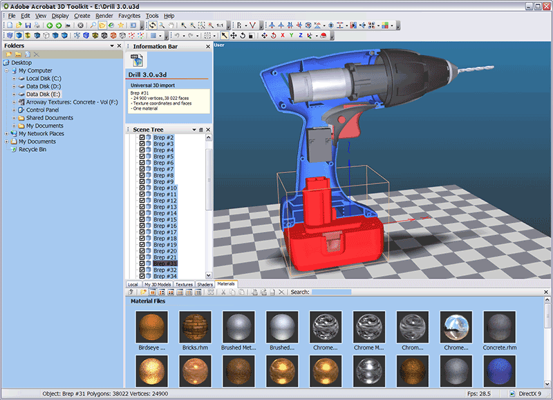 Visualizzatore pdf 3d adobe acrobat 3D toolkit