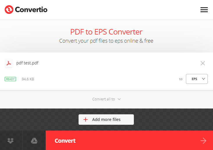 come convertire pdf in eps online