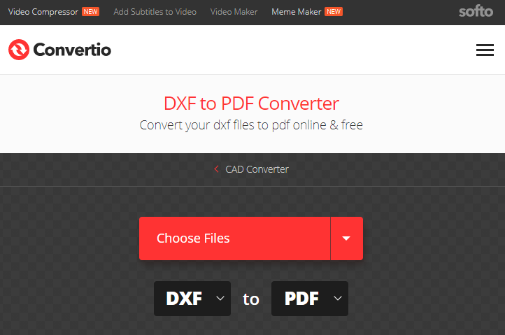 come convertire dxf in pdf con convertio