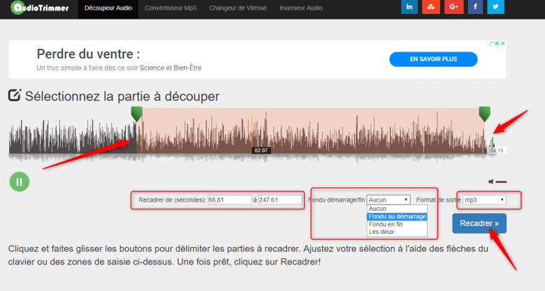 tagliare mp3 online