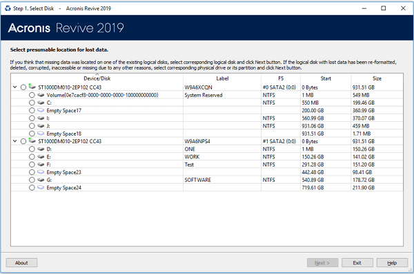 raccomandare il software di recupero della scheda sd acronis revive