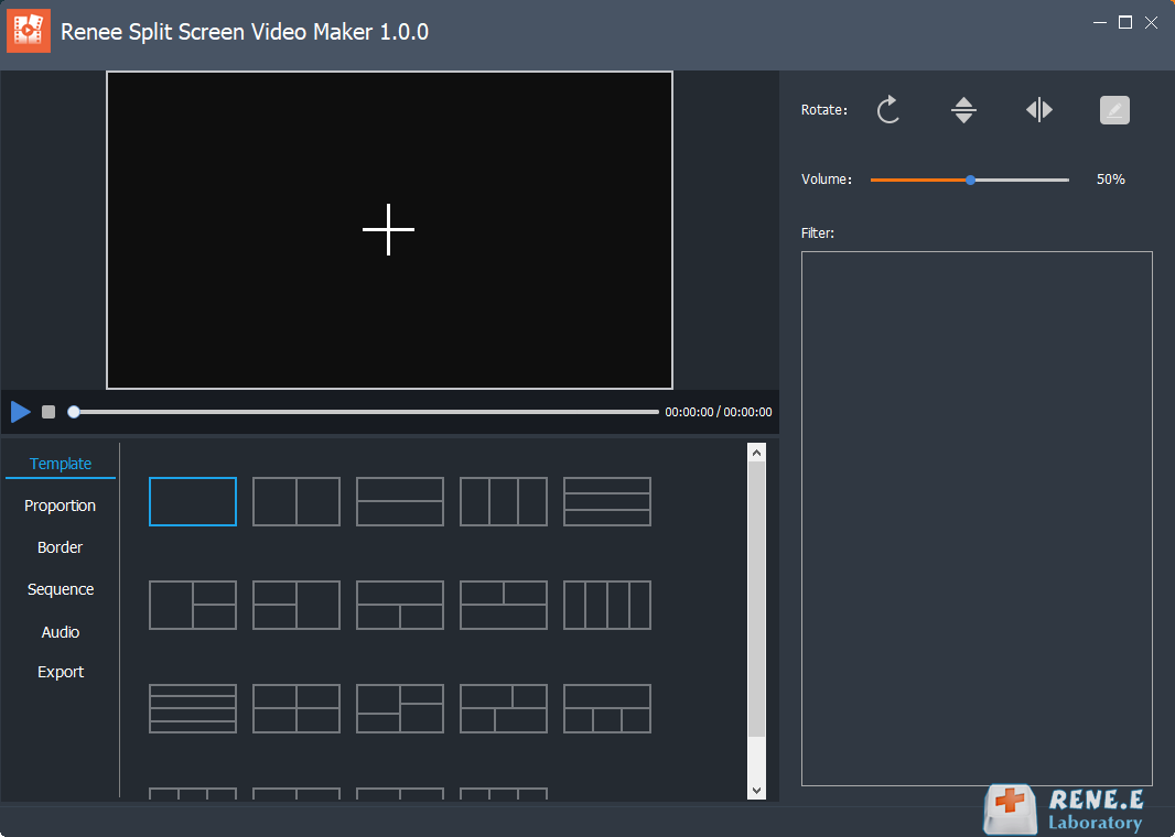 selezionare un modello in renee video editor