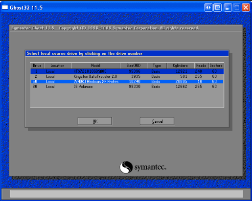 Software di clonazione di Symantec Ghost ssd