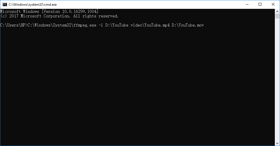 convertire youtube in mov con ffmpeg