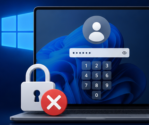 rimuovi pin password