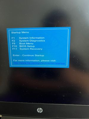 Menu di avvio HP con opzione di avvio USB evidenziata