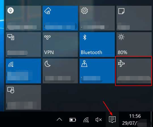 modalità aereo in Windows