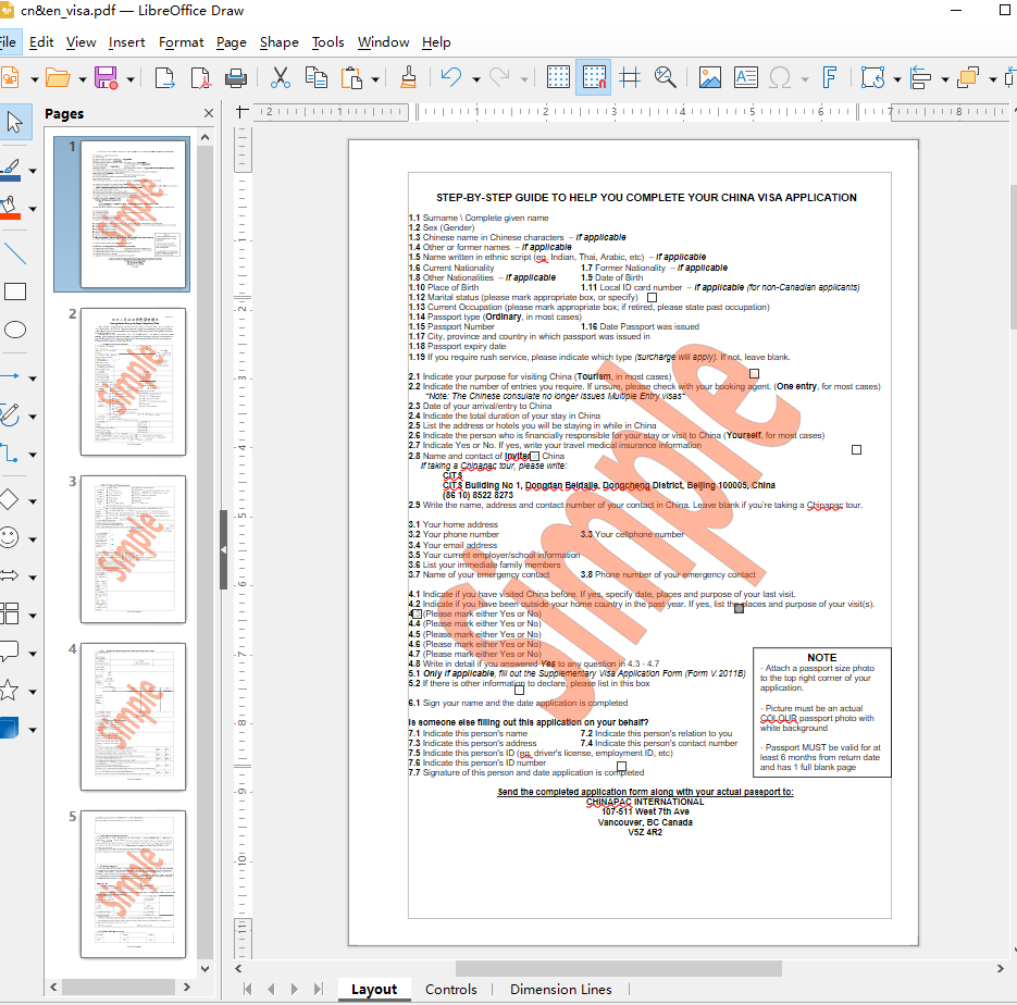 libreoffice draw elimina filigrana