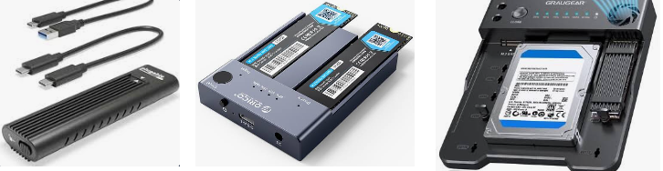 Diversi tipi di dock NVMe