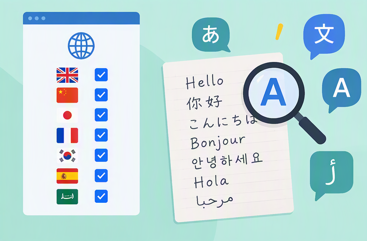 Appunti manoscritti multilingue in Word