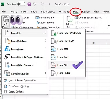 importare tabelle PDF in Excel da un PDF