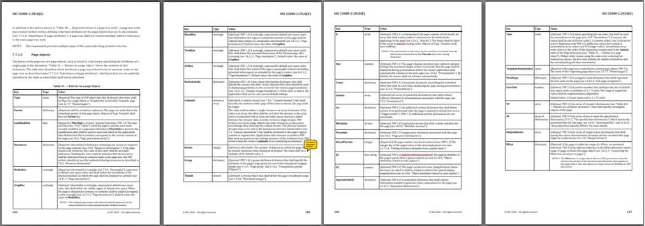 Tabelle PDF multipagina