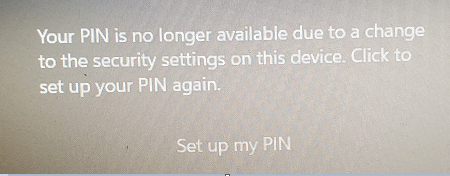 Il PIN di Windows Hello non è più disponibile